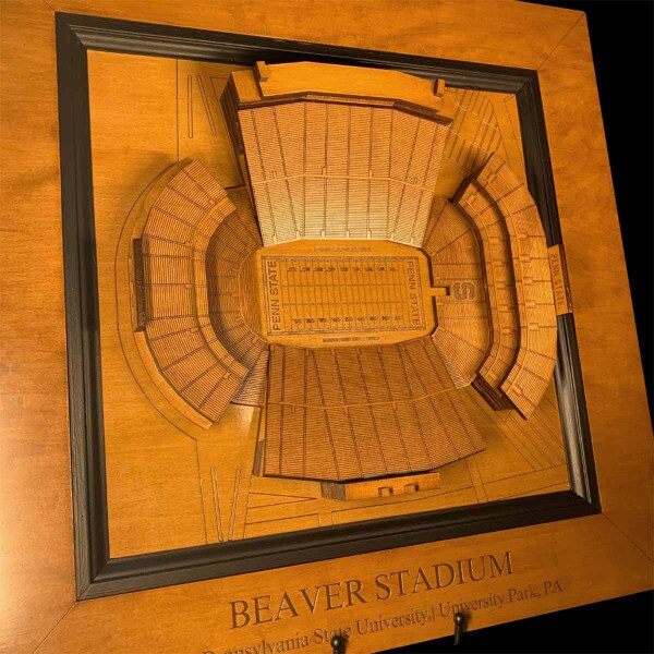 Penn State Beaver Stadium wood replica 3D view